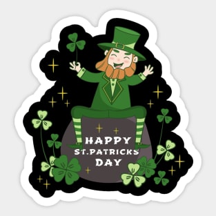 patricks day character happy Sticker